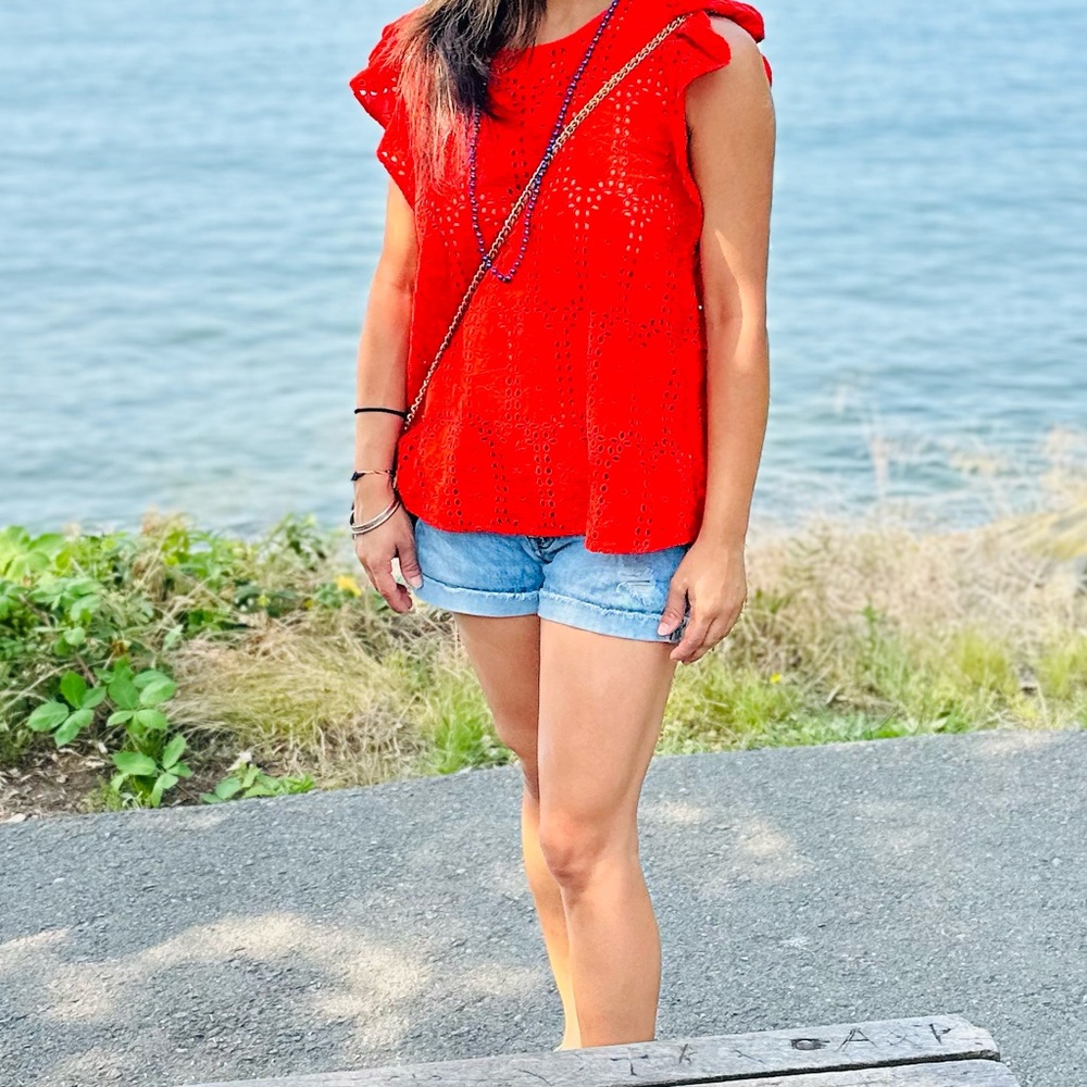 Madewell - Red cotton top